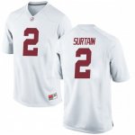 Men's Alabama Crimson Tide #2 Patrick Surtain II White Game NCAA College Football Jersey 2403ATHW3